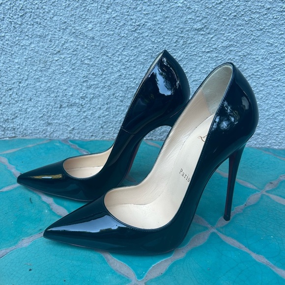 Christian Louboutin Pigalle Follies 100MM Pumps Black Patent - Picture 5 of 16
